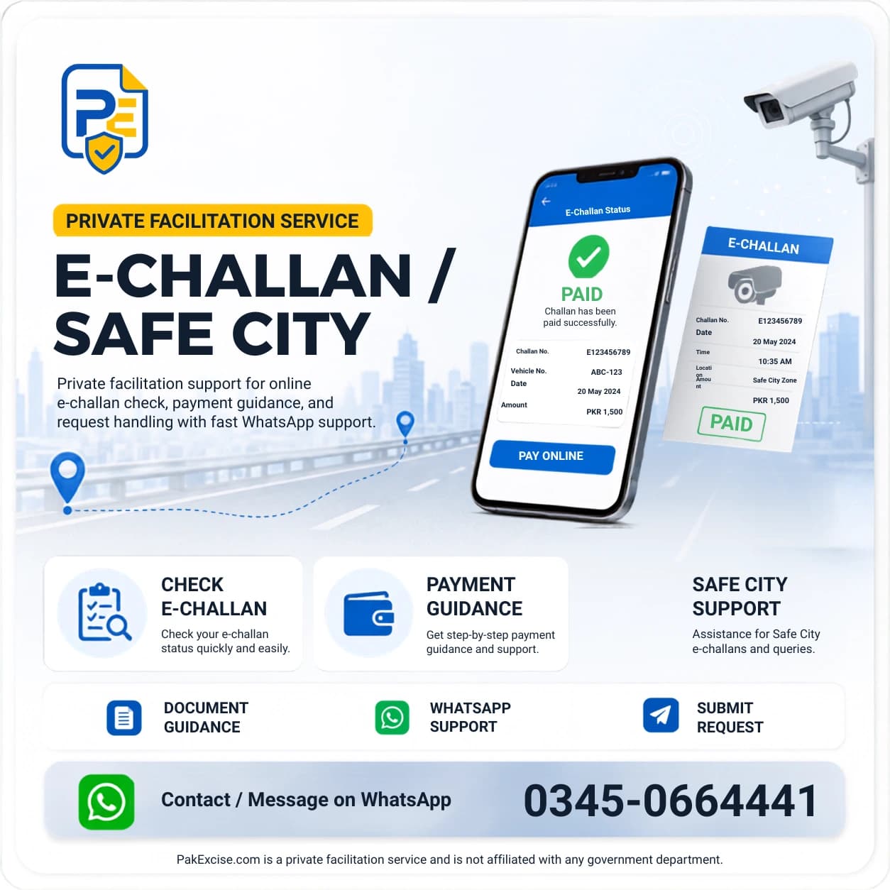 PakExcise private E-challan facilitation illustration