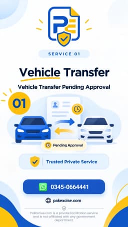 PakExcise Vehicle transfer service poster