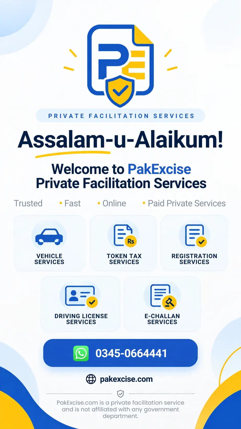 PakExcise private facilitation services overview